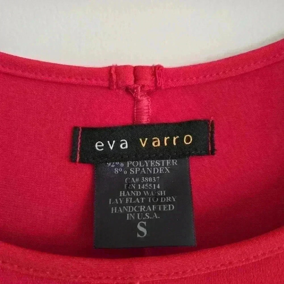 Eva Varro Shoulder Tie Pull-on Jumpsuit RED Size Small #076 - Picture 6 of 10